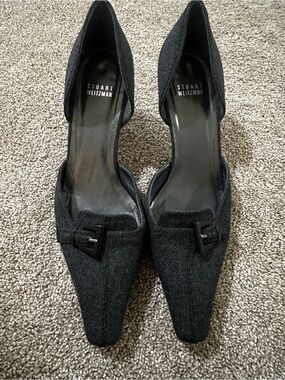 Stuart Weitzman Women's Pointed D'Orsay Kitten heels